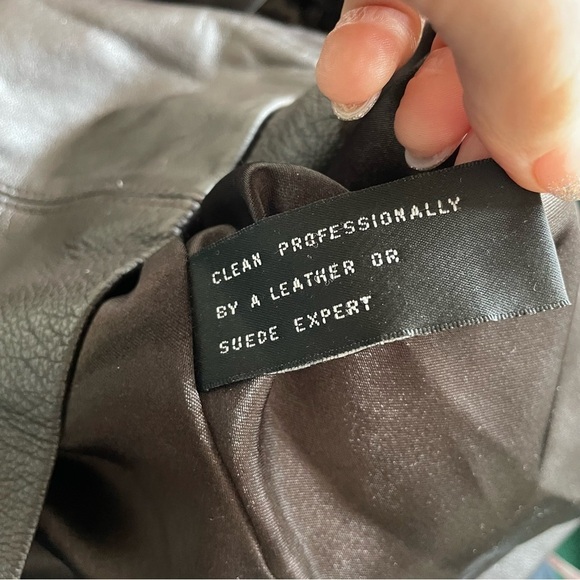 Marvin Richards Vintage Chocolate Brown Leather Zip Front Belted Jacket Size M - Picture 8 of 12